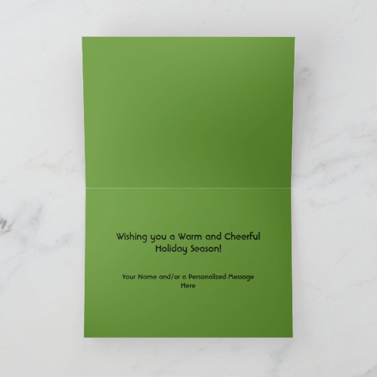 レトロの木のクリスマスの挨拶状 シーズンカード (内部)