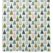 レトロの木 シャワーカーテン (正面)