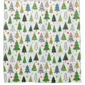 レトロの木 シャワーカーテン (正面)