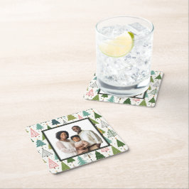 レトロの木 スクエアペーパーコースター