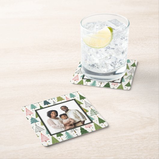 レトロの木 スクエアペーパーコースター (インサイチュ)