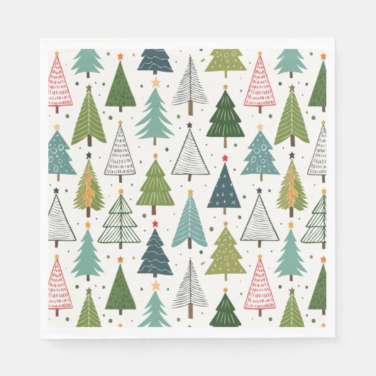 レトロの木 スタンダードランチョンナプキン (正面)