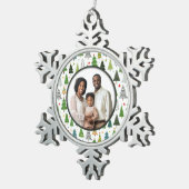 レトロの木 スノーフレークピューターオーナメント (右)