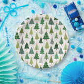 レトロの木 ペーパープレート (パーティー)