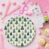 レトロの木 ペーパープレート (パーティー)