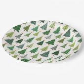 レトロの木 ペーパープレート (アングル)