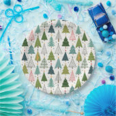 レトロの木 ペーパープレート (パーティー)