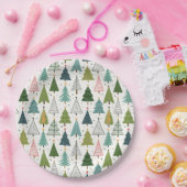 レトロの木 ペーパープレート (パーティー)