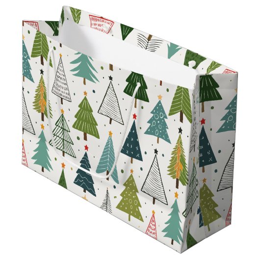 レトロの木 ラージペーパーバッグ (正面アングル)