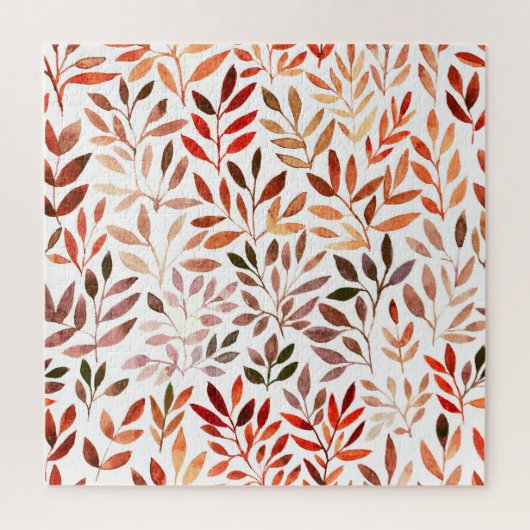 レトロの木、水の色のシームレスなパターン。 ジグソーパズル (縦)