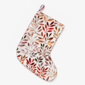 レトロの木、水の色のシームレスなパターン。 スモールクリスマスストッキング (正面 (吊り時))