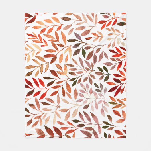 レトロの木、水の色のシームレスなパターン。 フリースブランケット (正面)