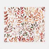 レトロの木、水の色のシームレスなパターン。 フリースブランケット (正面(横))