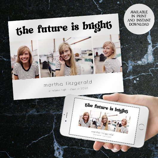 レトロの未来は明るい卒業発表 招待状