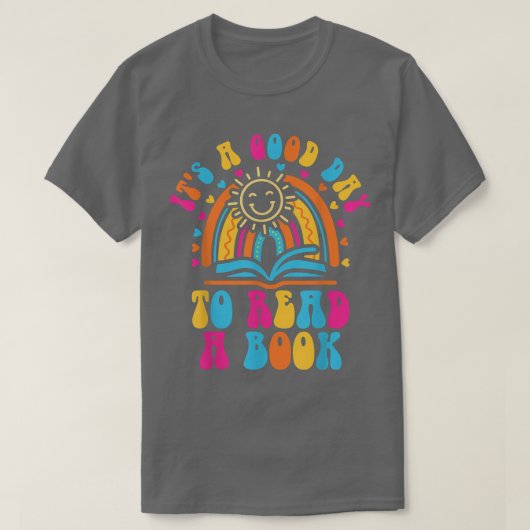 レトロの本のL読にはいい読日だ Tシャツ (デザイン正面)