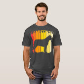 レトロの杖コルソ犬メリークリスマスプレゼント Tシャツ (正面フル)