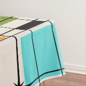 レトロの格子及びスターバストのテーブルクロス テーブルクロス (インサイチュ)