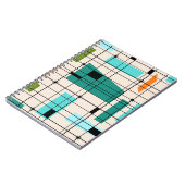 レトロの格子及びスターバストのノート ノートブック (左側)