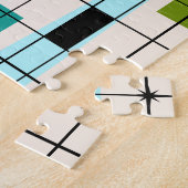 レトロの格子及びスターバストのパズル ジグソーパズル (側面)