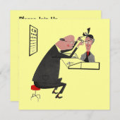 レトロの検眼医の卒業パーティーか招待状 招待状 (正面/裏面)