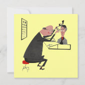 レトロの検眼医の卒業パーティーか招待状 招待状 (正面)