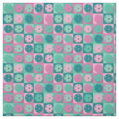 レトロの正方形の反復パターン ファブリック (見本)