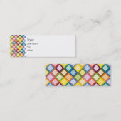 レトロの正方形の明るく細い名刺 スキニー名刺 (正面/裏面)