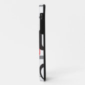 レトロの正方形の赤い黒い灰色の白のパターン Case-Mate iPhoneケース (裏面/左)