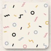 レトロの正方形パターン コースター (正面)