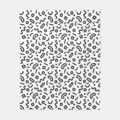 レトロの正方形パターン フリースブランケット (正面)