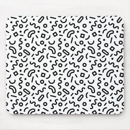レトロの正方形パターン マウスパッド (正面)