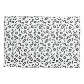 レトロの正方形パターン 枕カバー (裏面-左)