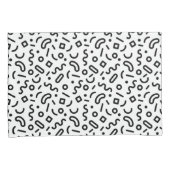 レトロの正方形パターン 枕カバー (正面右)