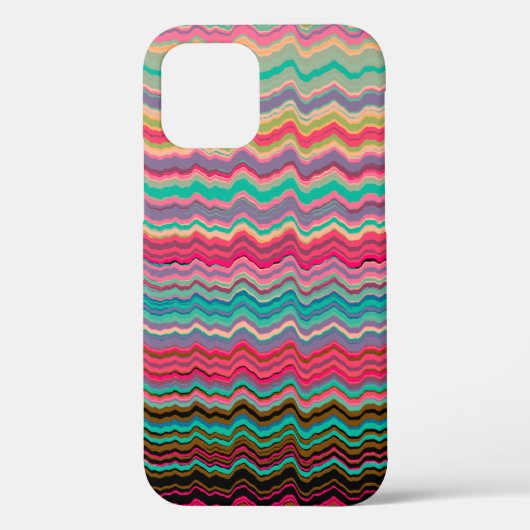 レトロの歪んだ線パターンCase-Mate iPhone cas Case-Mate iPhoneケース (裏面)