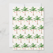 レトロの水の色のクリスマス7月の夏のパーティー シーズンカード (裏面)