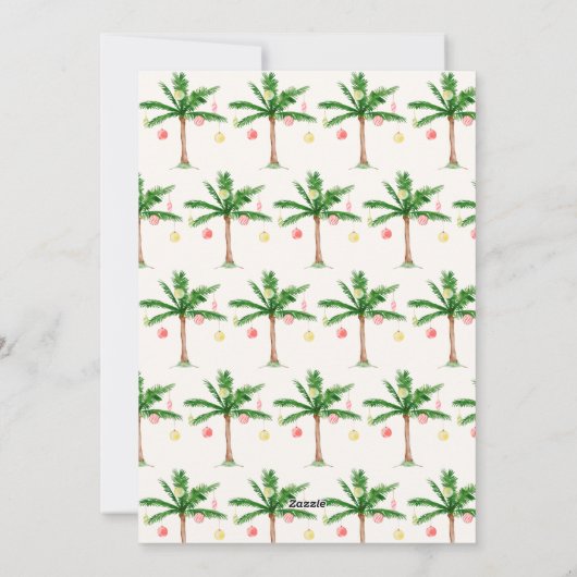 レトロの水の色のクリスマス7月の夏のパーティー シーズンカード (裏面)