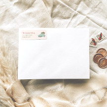 レトロの水の色グリーンメリークリスマスカーツリー