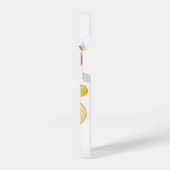 レトロの水彩及びフレッシュカラフルピーチスライス iPhoneケース (左側面)