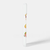 レトロの水彩及びフレッシュカラフルピーチスライス iPhoneケース (右側面)