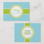 レトロの水玉模様の名刺 名刺 (正面/裏面)