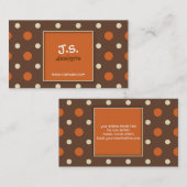 レトロの水玉模様の名刺 名刺 (正面/裏面)