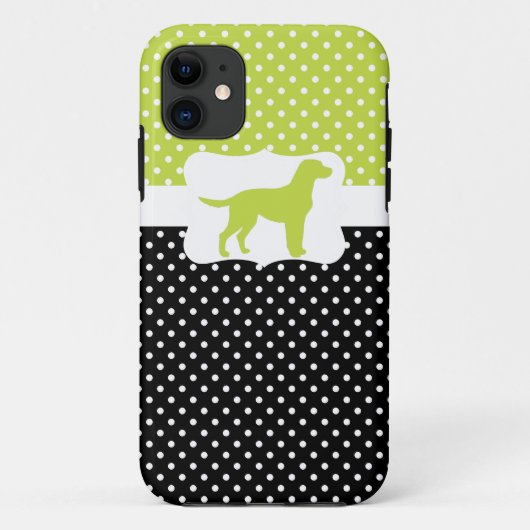 レトロの水玉模様w/Labrador Case-Mate iPhoneケース (裏面)