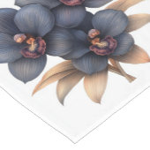 レトロの水色ブラックオーランズテーブルランナー ショートテーブルランナー (コーナー)