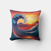 レトロの波の素晴らし再想像 クッション (正面)