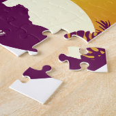 レトロの波の衣服 ジグソーパズル (側面)