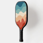 レトロの波状ストライプ ピックルボールラケット (左)