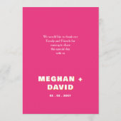 レトロの波状ピンクのオレンジ結婚色 メニュー (裏面)