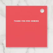 レトロの波状曲線ピンク結婚レッド フェイバータグ (裏面)