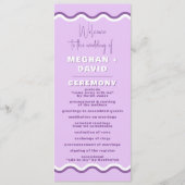 レトロの波状紫結婚色 プログラム (正面)