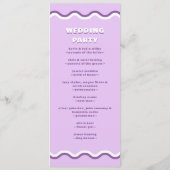 レトロの波状紫結婚色 プログラム (裏面)